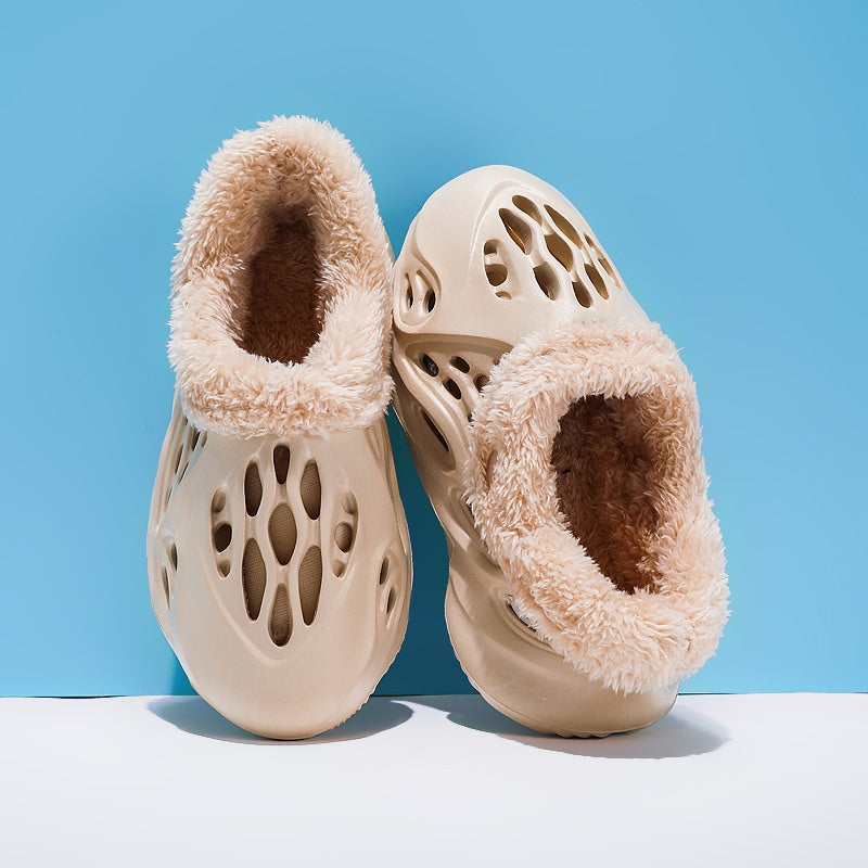 Winter Men And Women Children's Cotton Shoes Cotton Slippers Package Woolen Shoes Non-Slip Velvet Warm