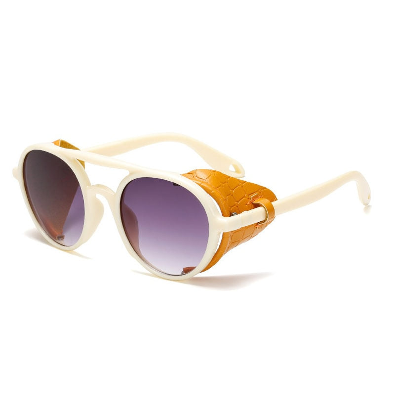 Fashion Sunglasses Brand Design Round Shades Men Women Vintage Punk Sun glasses UV400 Eyewear