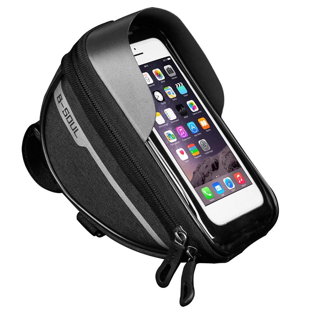 Cycling Bicycle Bike Head Tube Handlebar Cell Mobile Phone Bag Case Holder Case Pannier Waterproof Touchscreen Polyester Bike bar cell holder.