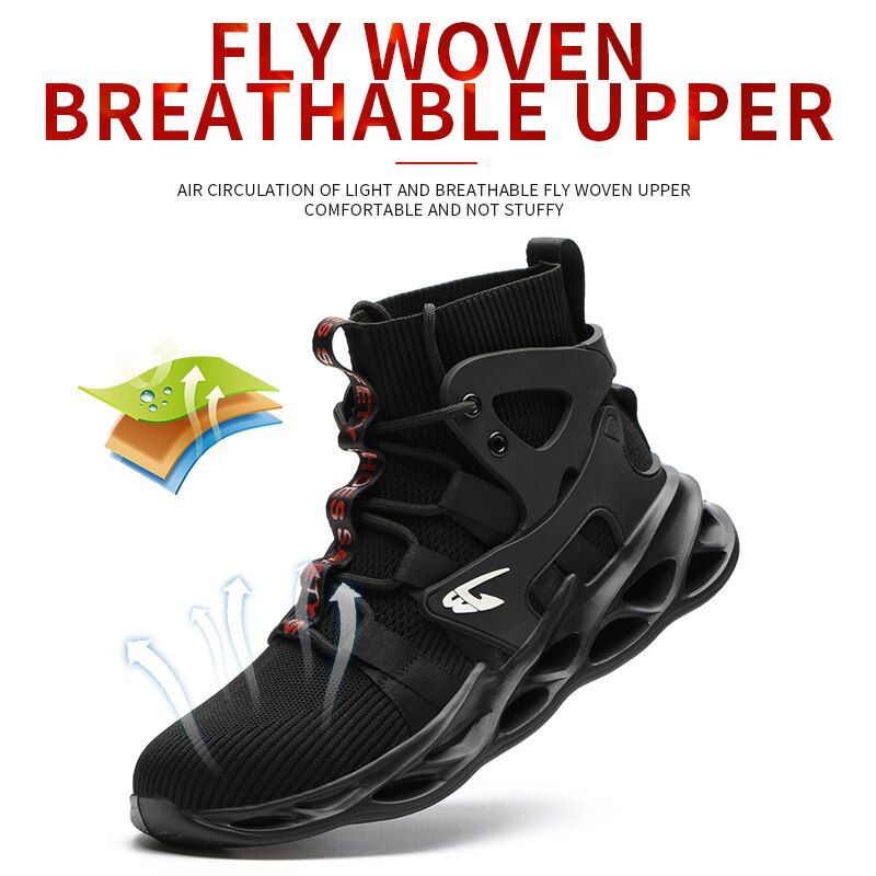 Men's Safety Shoes New Work Shoes Non-slip EVA Four Breathable Men's Safety Shoes Size 48