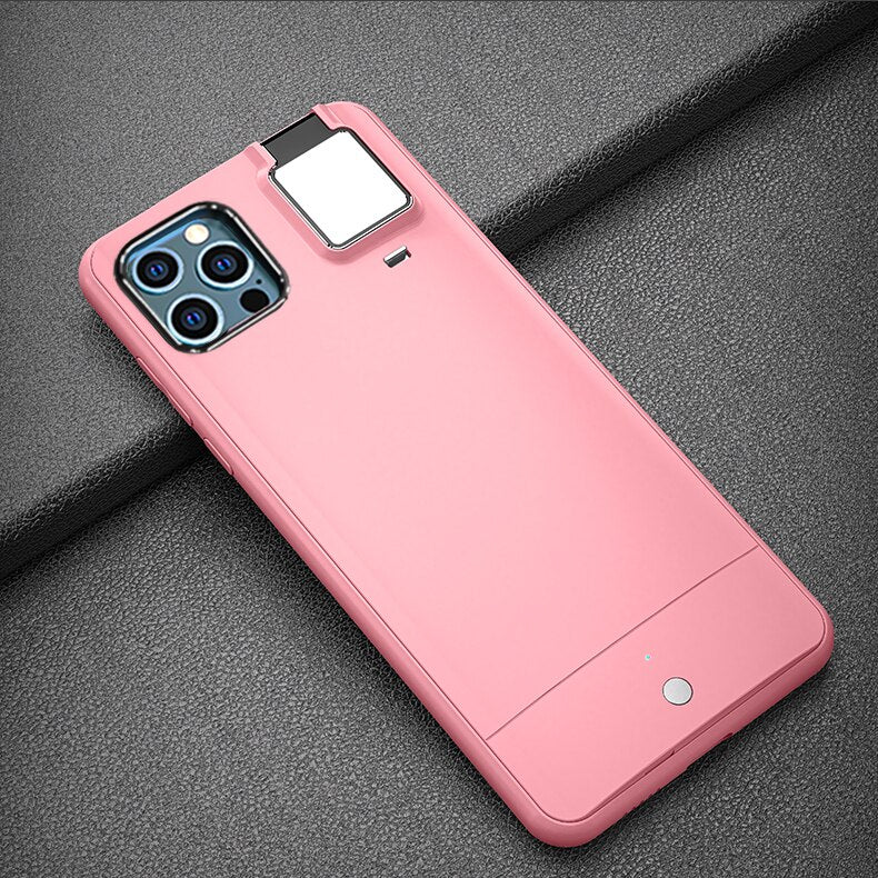 Flash Phone Case Protective Cover Fill Light Camera Bracket Holder for Apple Iphone X 11 12 Pro Max