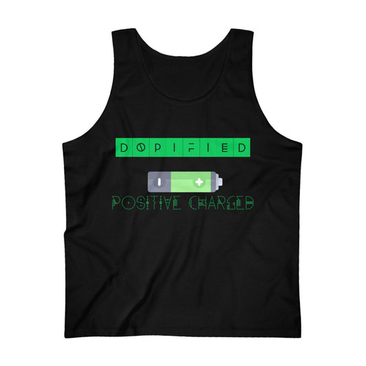 DOPIFIED Positive Charge Men's Ultra Cotton Tank Top