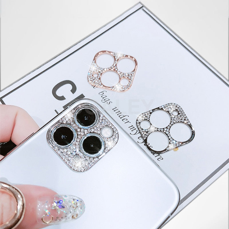 3D Diamond Camera Case For iPhone 12 Pro Max 12 Mini Case Glitter Crystal Camera Lens Protector Cover For iPhone 11 12 Pro Max 2