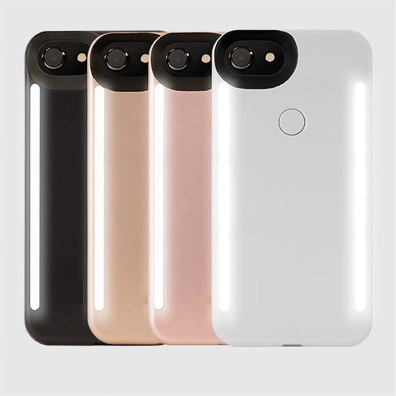 New arrival For iPhone XS MAX XR anti-fall 3 generations  Light Up selfie flash phone Case for iphone 11 Pro X XS 6 6s 7 8 plus