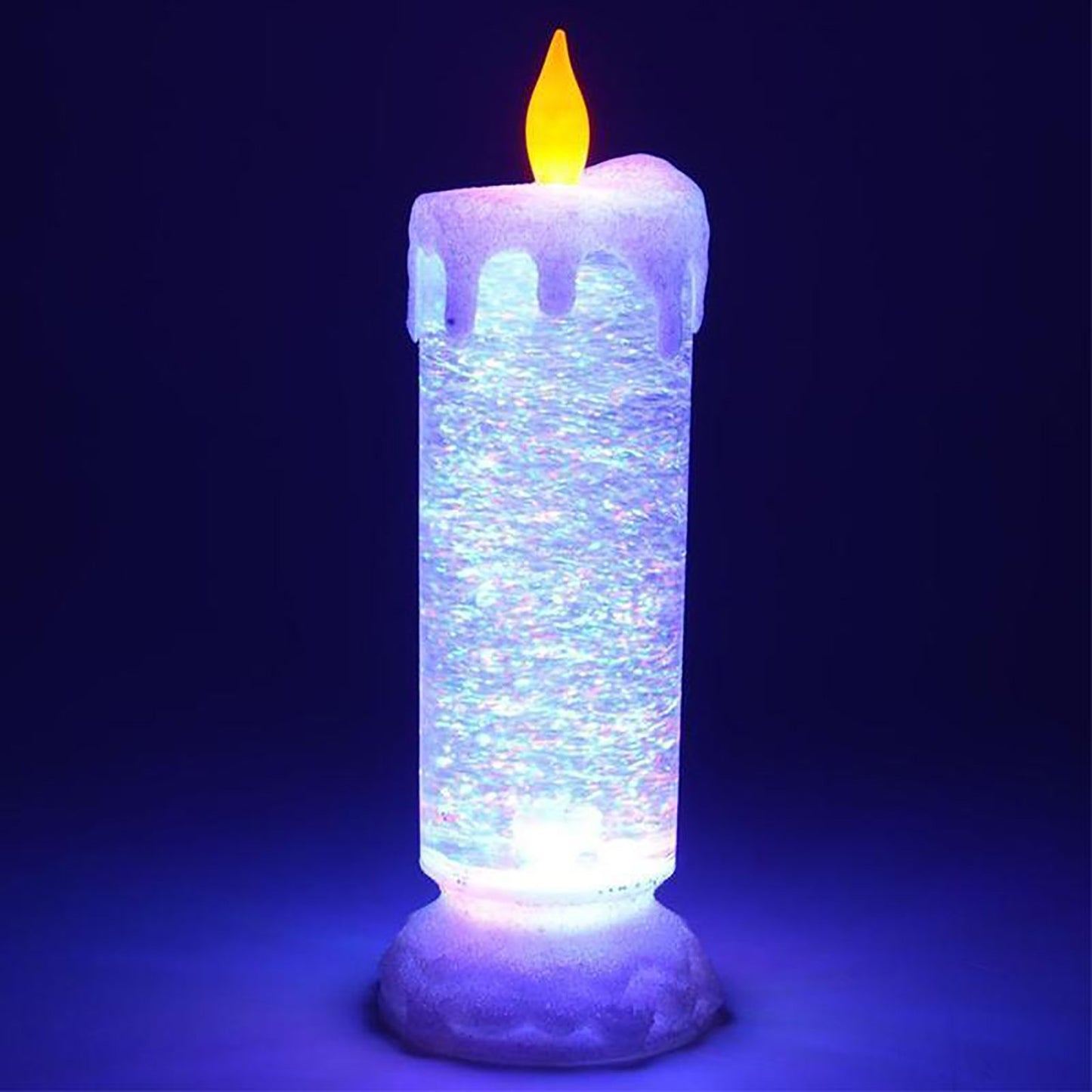 Rotating Color Changing Glitter LED Romantic Crystal Candle