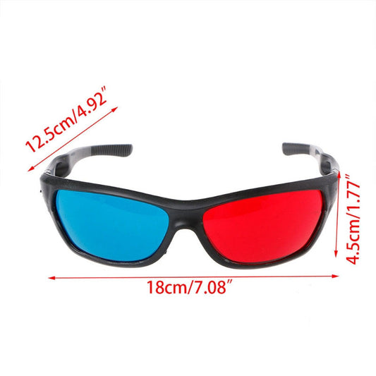3D Glasses Universal White Frame Red Blue Anaglyph 3D Glasses For Movie Game DVD Video TV