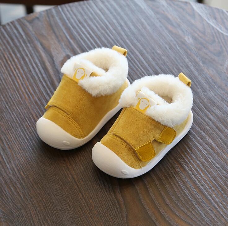 Infant Toddler Boots Winter Warm Plush Baby Girls Boys Snow Boots Outdoor Comfortable Soft Bottom Non-Slip Child Kids Shoes