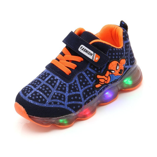 1-14 Years Old Luminous Sneakers Boy Girl Cartoon LED Light Up Shoes Glowing with Light Kids Shoes Children Led Sneakers Brand