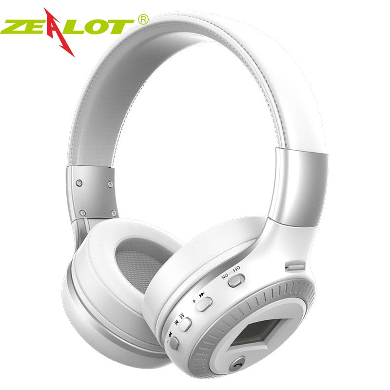 ZEALOT Wireless Headphones with FM Radio Bluetooth Headset Stereo Earphone with Microphone