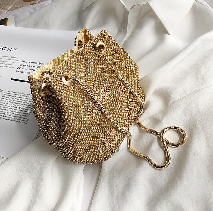 Female Diamond Handbag Vintage Crystal Design Evening Bag Wedding Party Bride Clutch Velour Bag