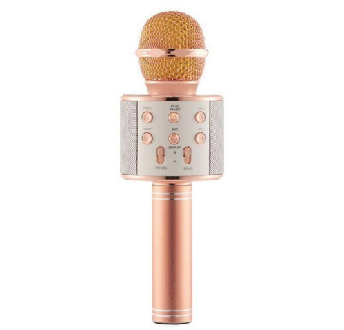 WS-858 Wireless Bluetooth Karaoke Handheld Microphone USB KTV Player Bluetooth Mic Speaker Record Music Microphones