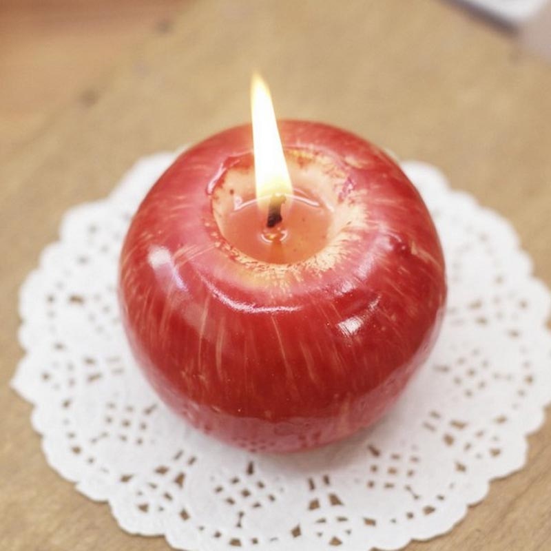Fruit Candles Artificial Apple Shape Candles for home or Party Decoration Creative Gifts