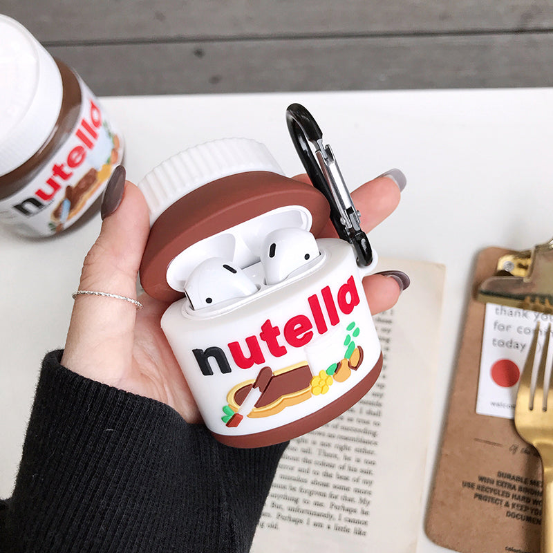 Nutella Hazelnut sauce Canned case for AirPods 1 2 pro 3 charging box Soft silicone shockproof earphone protective cover coque