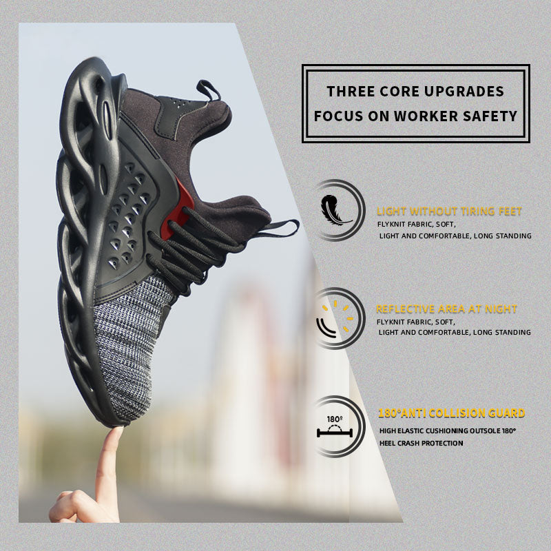 Steel Toe Cap Men Safety Shoes Work Sneakers Women Boots Plus Size 36-48
