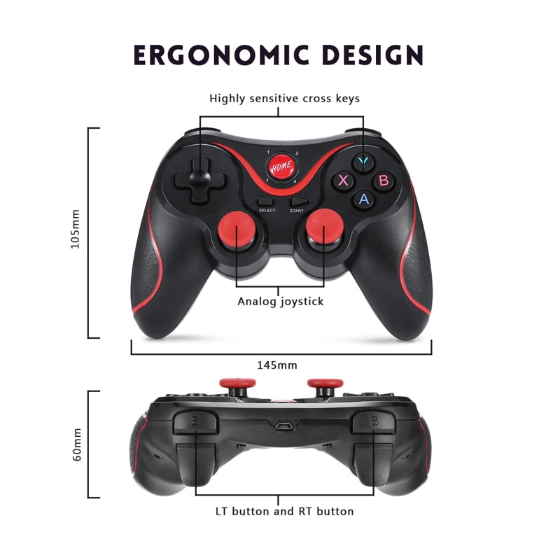 PXN T3 X3 Wireless Bluetooth Gamepad Game Controller Game Pad for iOS Android Smartphones Tablet Windows
