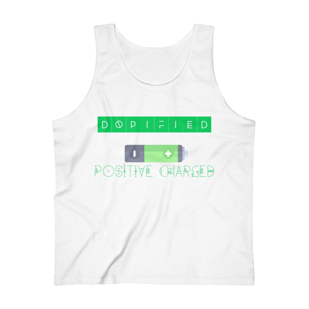 DOPIFIED Positive Charge Men's Ultra Cotton Tank Top