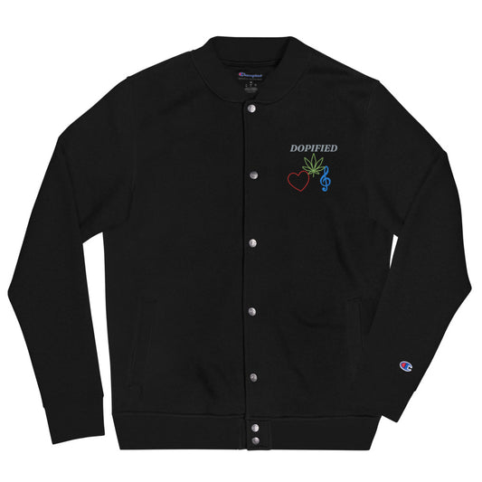 DOPIFIED Embroidered Champion Bomber Jacket