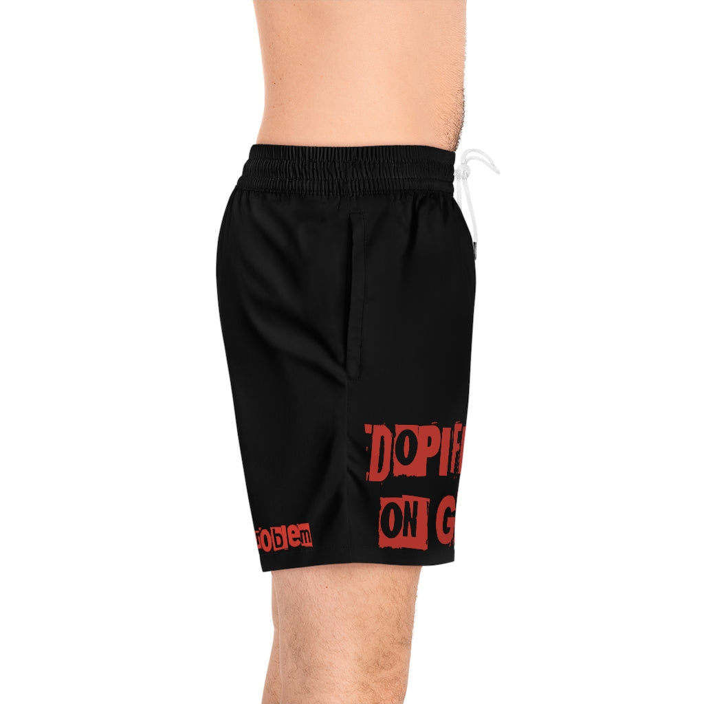 Bro's "DOPiFiED ON GOD" Mid-Length Swim Shorts