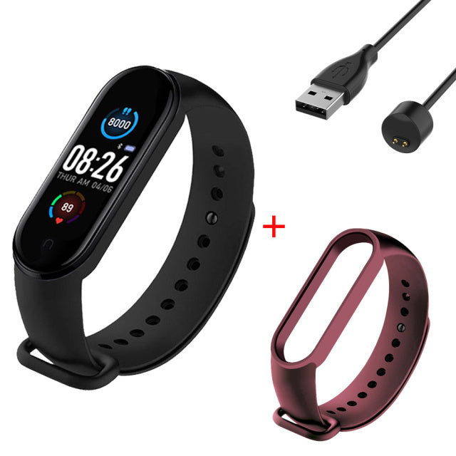 M5 Smart Bracelet Sports Fitness Tracker Women/Men Digital Wrist Watch Heart Rate Health Monitor Digital Clock For Android IOS