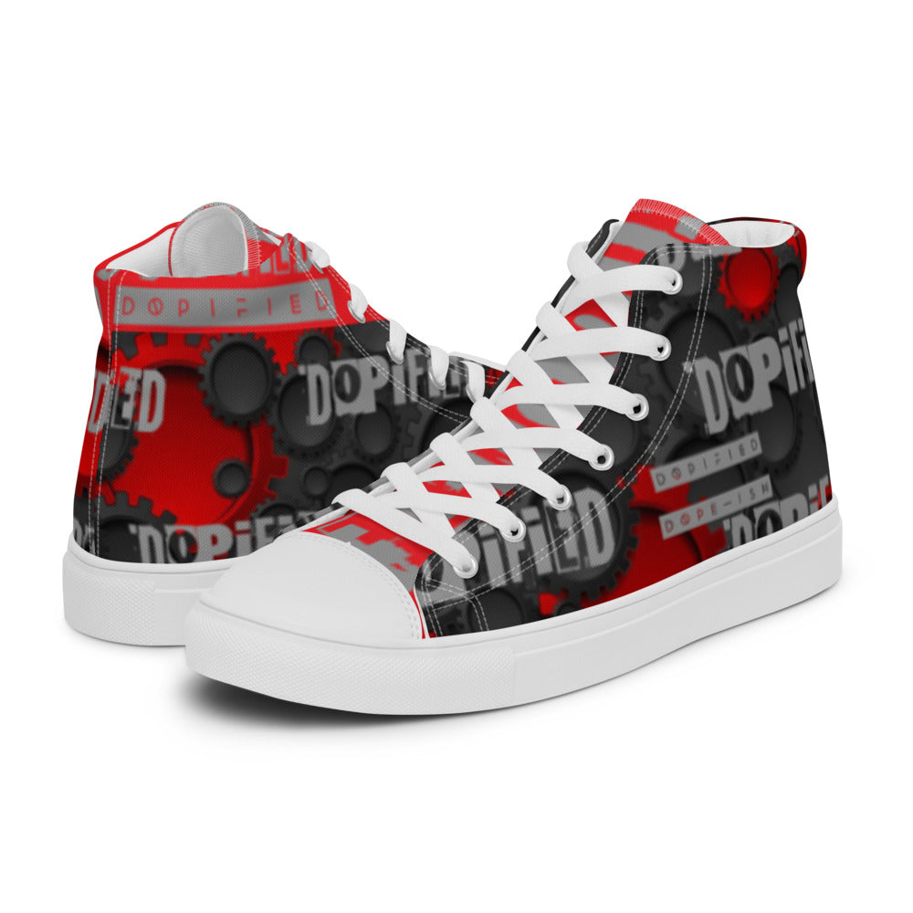 "DOPiFiED LadY" high top canvas shoes